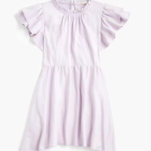 J.Crew Crewcuts Girls Lavender Flutter Sleeve Ruffle Dress Light Purple Size 4